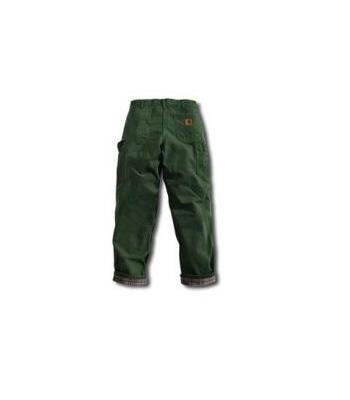 Carhartt Mens Washed Duck Dungaree Flannel Lined Work Pant